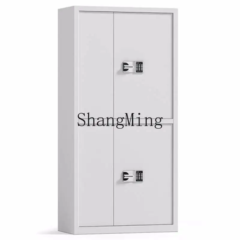 

CL Steel Storage Cabinet Security Cabinet Electronic Password Lock Tool Storage Cabinet Double Section WZ-BMG-05