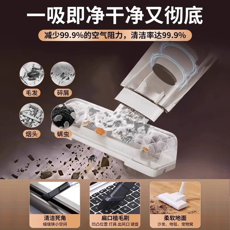 Wireless Vacuum Cleaner Powerful Handheld 2 in 1 for Pet Hair Quiet Mop Sweeper Home