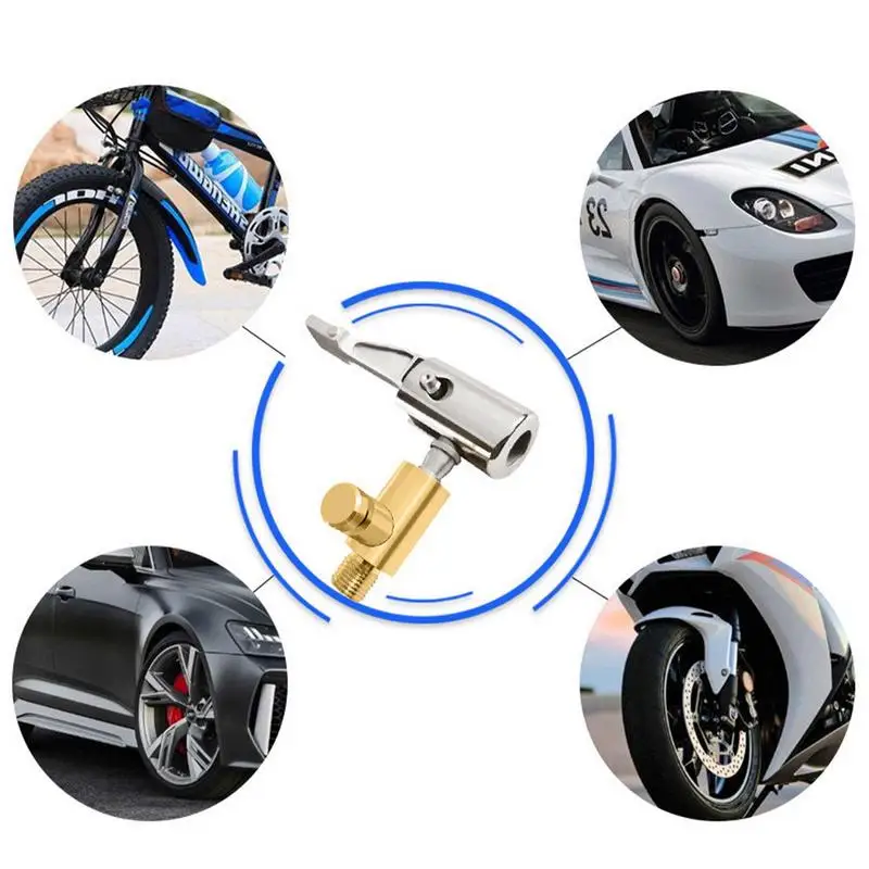 Tire Air Chuck Tyre Quick Lock Connect Wheel Valve Portable Tire Inflator Tire Chuck Nozzle Tire Inflator Nozzle Adapter tools