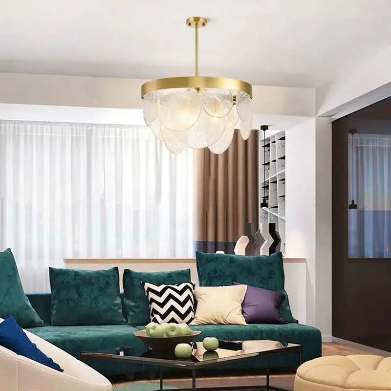 

Nordic Luxury creative bubble glass chandelier circular indoor LED decorative lighting, living room, dining room lighting fixtur
