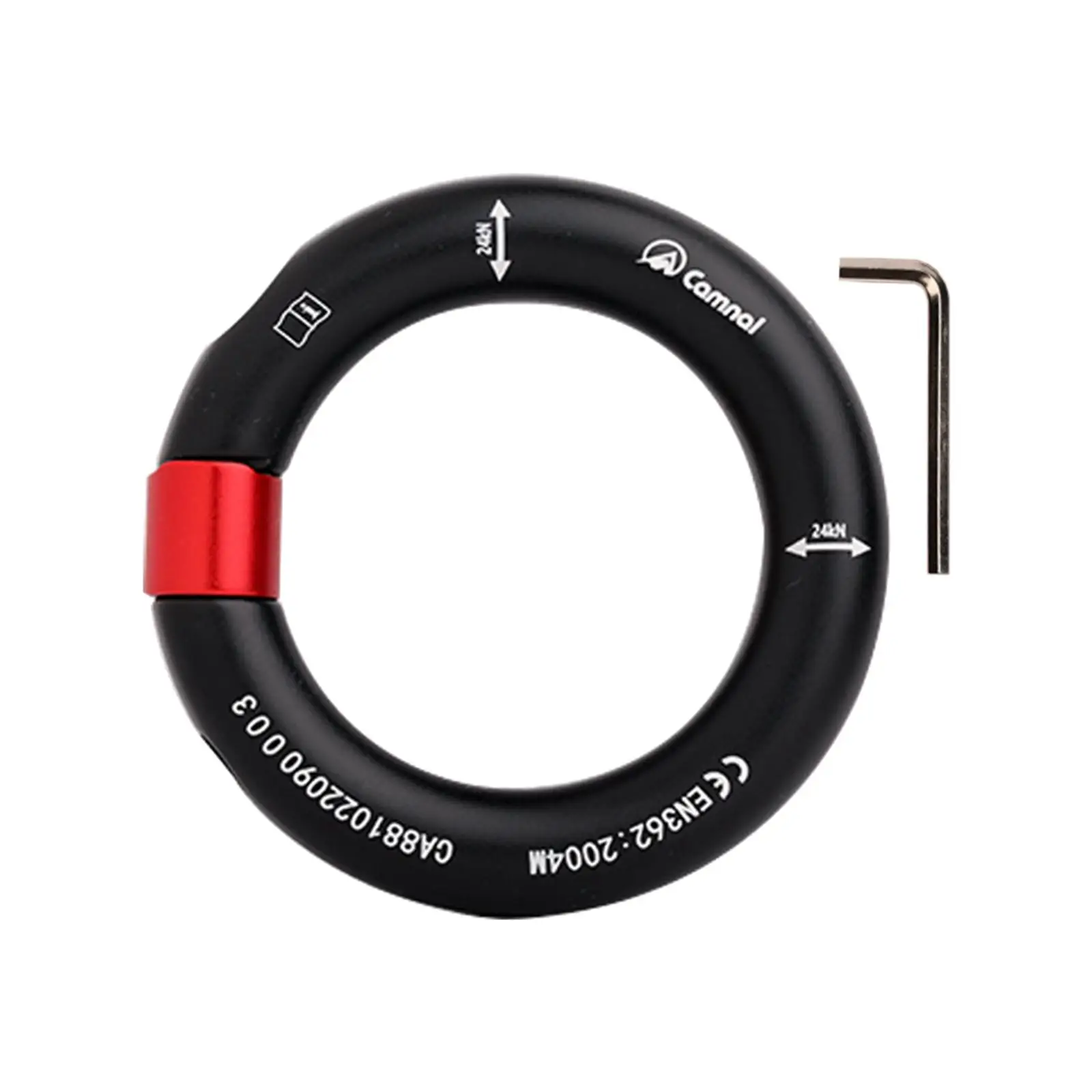Aluminum Rappel Ring 24kN Round Carabiner Rock Climbing O Ring for Arborist Rescue Hammock Connection Point Sports Slackline