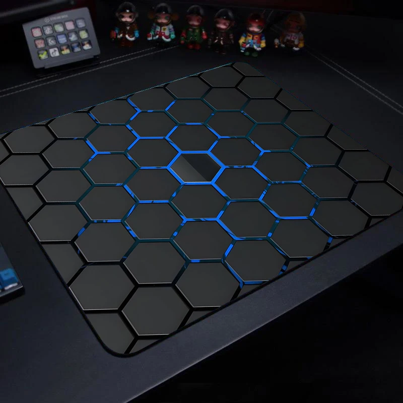 Hexagon Mouse Pad  Gaming Accessories Notebook Gamer Computer Mat Aesthetic Office Carpet Table Cushion 900x400 450x400 Rug