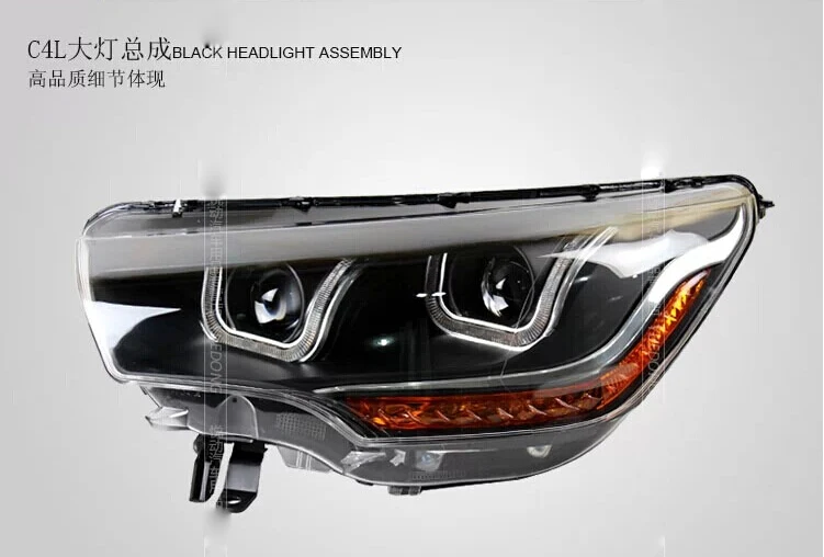 HID,2012~2015,Car Styling,Citroe C4L Headlight,Elysee,xsara,c4 picasso,c5,zx,c-quatre,c-triomphe;C4L head lamp