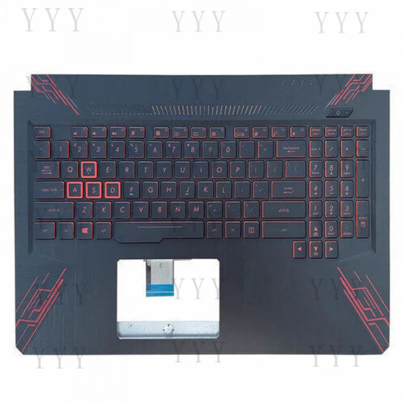 Y+    Palmrest w/Backlit Keyboard for Asus FX80 FX80GE FZ80G FX86 FX86S FX504