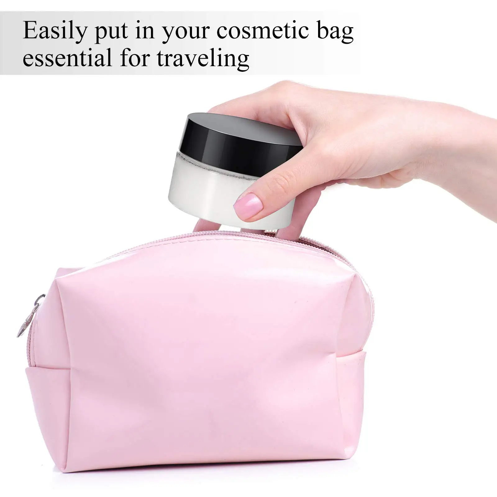 Picture 5: 24-6Pcs Round Wide-mouth Plastic Container Jars with Lids 100ml Lotion containers for Travel Storage Makeup Beauty Products