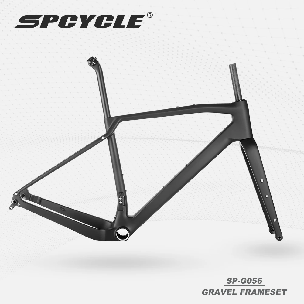 

Spcycle G056 Carbon Gravel Frame 700C*47C T47 BB Disc Gravel Bicycle Frameset T1000 Full Carbon Gravel Bike Frame