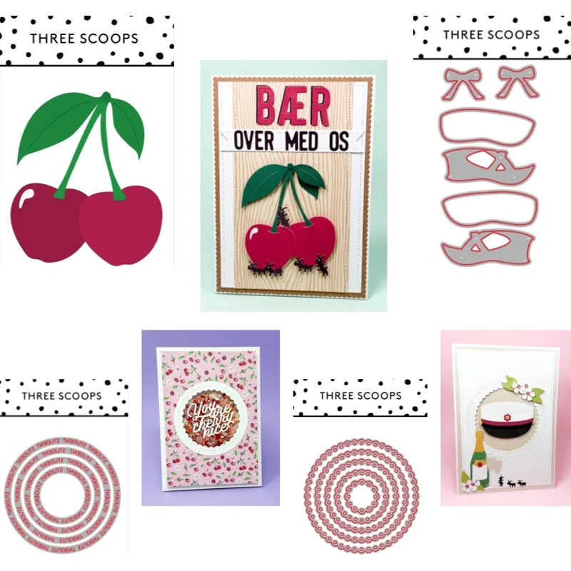 Student Circle Large Cherries on Stem Metal Cutting Dies for DIY Scrap Booking Crafts Dies Cut Stencils Maker Photo Album 2026