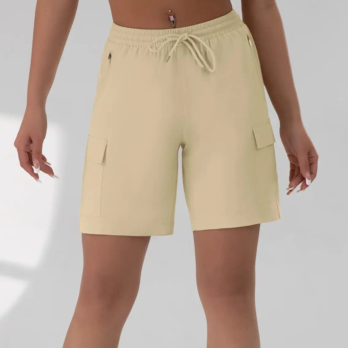 

Women's Pockets Sport Shorts Sportswear Summer Running Shorts Beach Bottoms Gym Fitness Tracksuit Jogging Training Short Pants