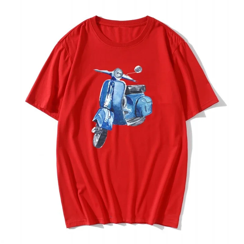 

Blue T-Shirts Scooter Unique Retro Motorbike Bike Womens T Shirts Tee Shirt