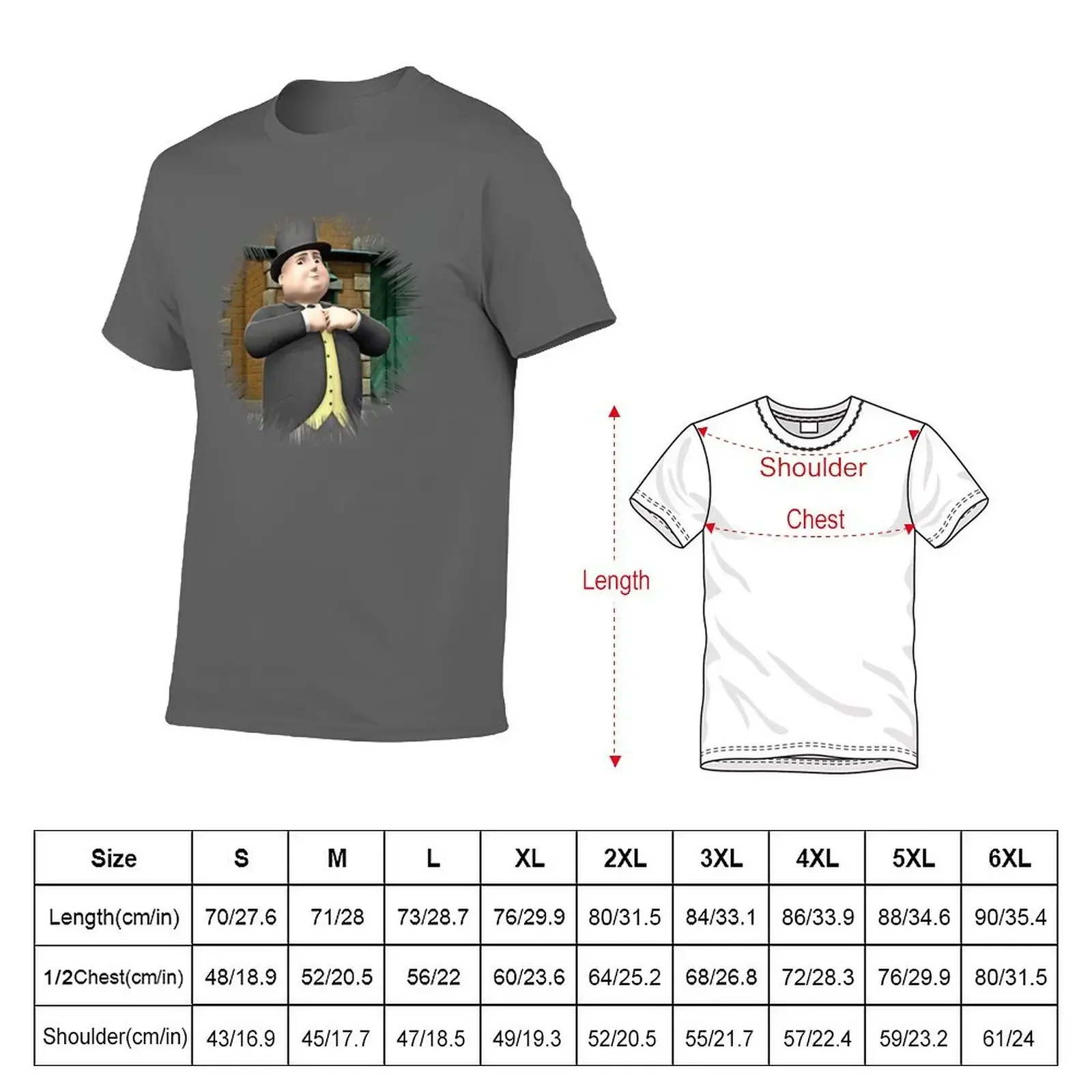 The Fat Controller Sir Topham Hatt T-Shirt anime clothes boys whites plus size tops sweat plain t shirts men