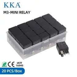 [20pcs/Pack] KKA-M3 30A Mini Automotive Relay 12V/24V 4pin/5pin for Car, Motorcycle, Boat, Auto Vehicle