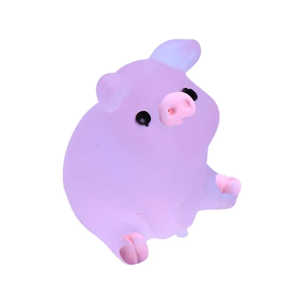 Mini Luminous Pig Cute Internet Celebrity Pink Pig Car Keychain Console Pendant Handmade Decorations Jewelry Diy Doll Cente Q3W3