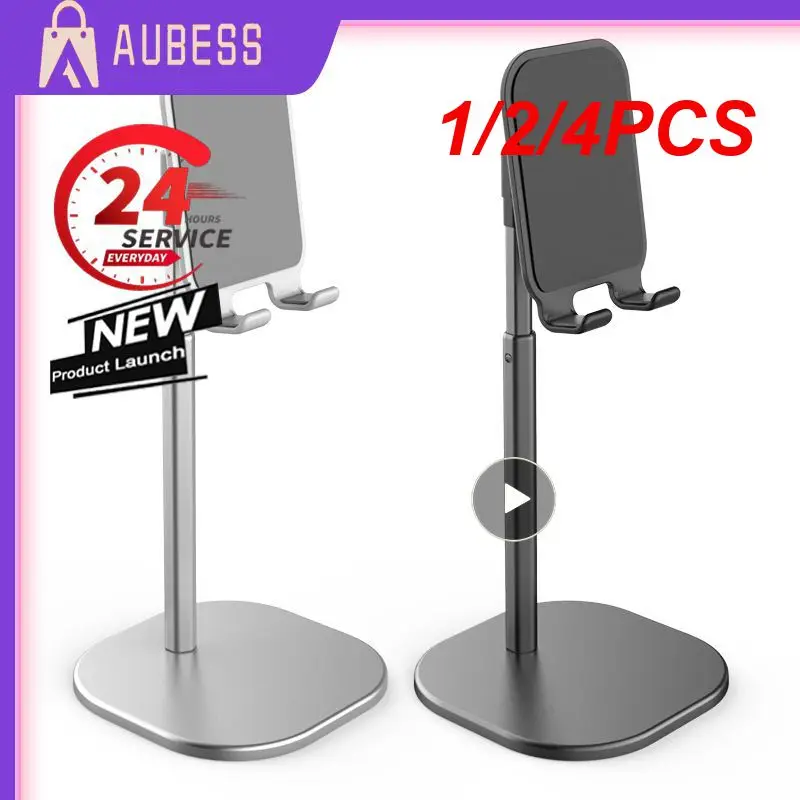 1/2/4PCS Desktop Phone Holder Tablet Stand For Ipad Phones Universal Bracket Telescopic Adjustable Height Angle Metal Live