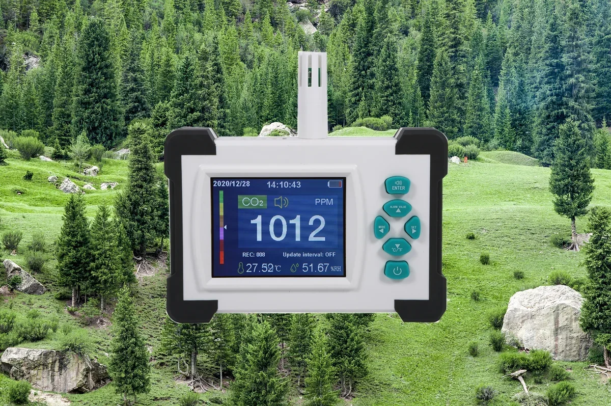 Lcd Display Luchtkwaliteit Monitor Meet Co2 Pm2.5 Formaldehyde Lucht Monitor Draagbare Luchtkwaliteit Meter