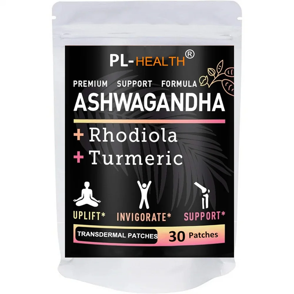 Ashwagandha Complex Transdermal Patches  Stress Relief, Mood Enhancer-30 Patches One Month Supply