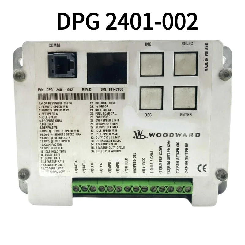 

Оригинальные двигатели Woodward DPG-2401-002 Speed Controller EFC RE V.D