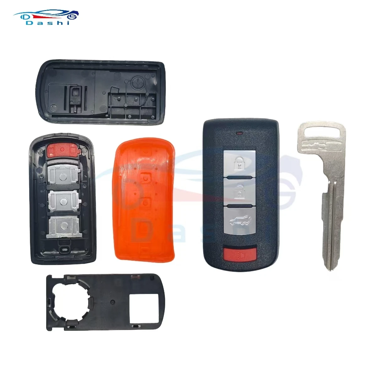 Carcasa de llave remota de coche de 2/3/4 botones para MITSUBISHI ASX Outlander Sport Pajero Shogun Montero Lancer RVR
