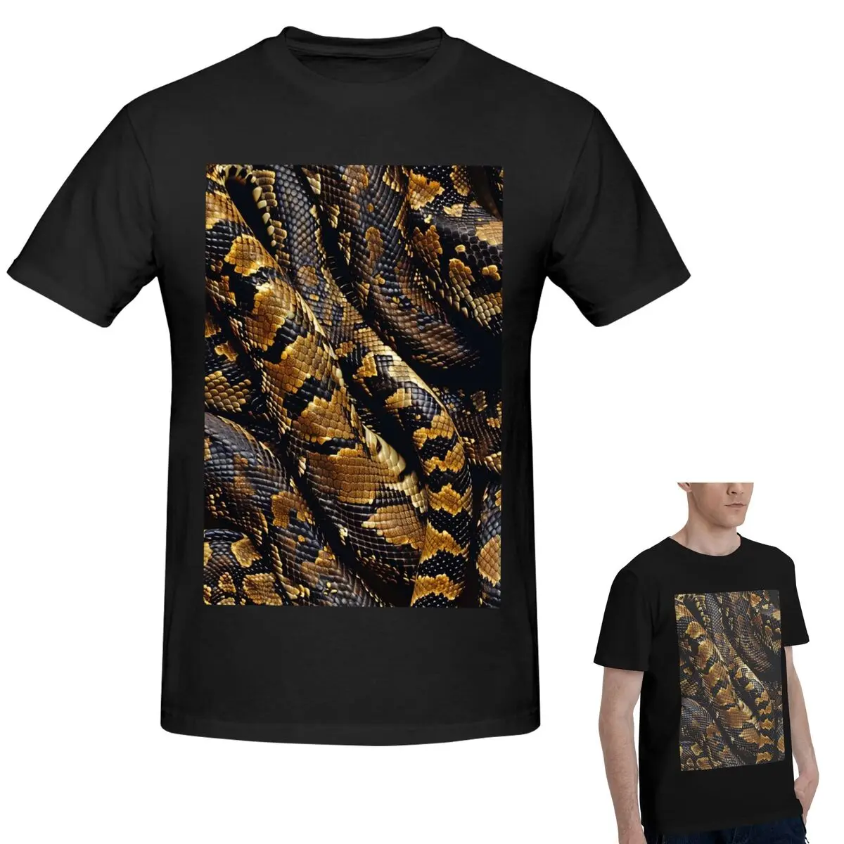 

100% Cotton Snakes On A Train T-Shirt Men's Fashion Oversized T Shirt Men O-Neck Summer Shirts Tops S-6XL