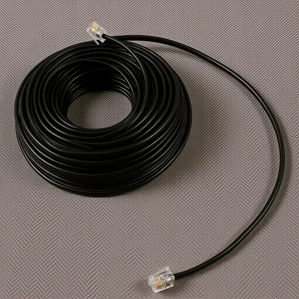 Phone Extension Cord Rj11 Telephone Wire Replacement Cable for Home Office Landline Long Distance Communication