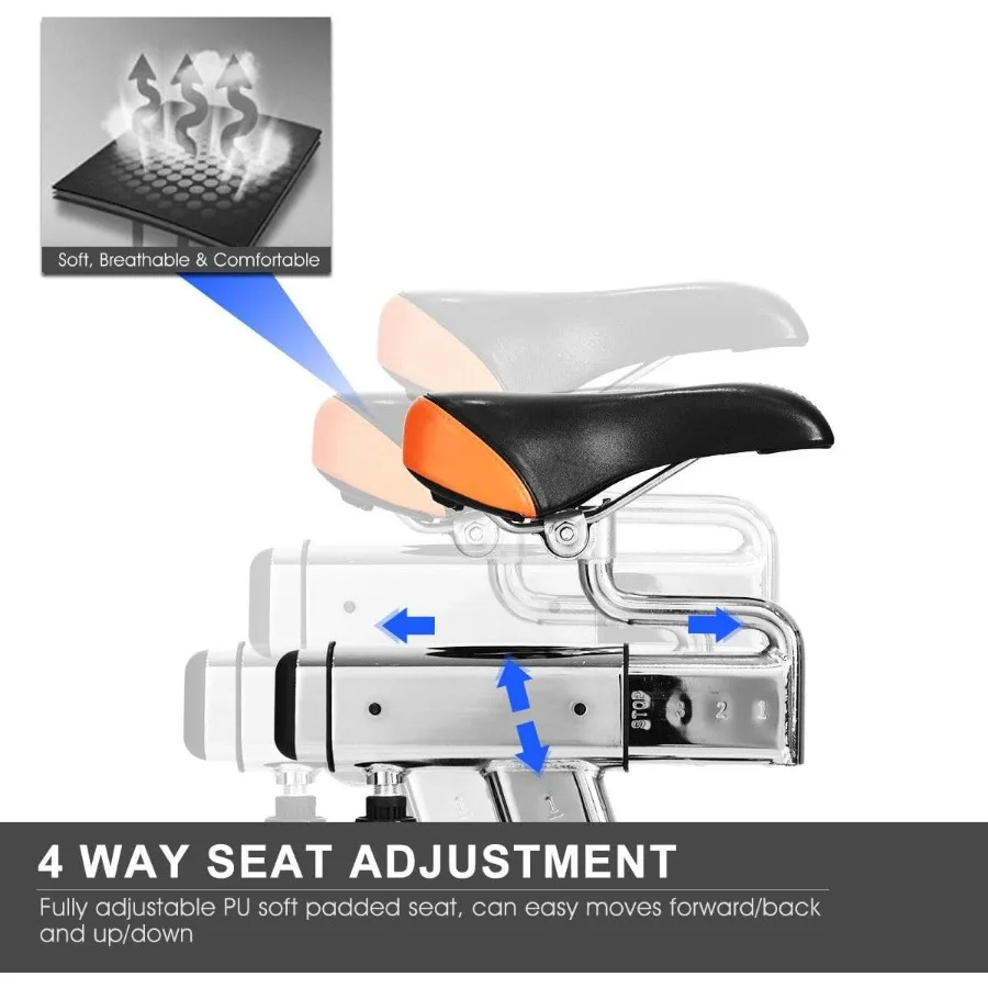 دراجة ثابتة لركوب الدراجات في الأماكن المغلقة مع دولاب الموازنة وشاشة LCD ومدرب دورة اللياقة البدنية على شكل قلب ودراجة تمرين احترافية