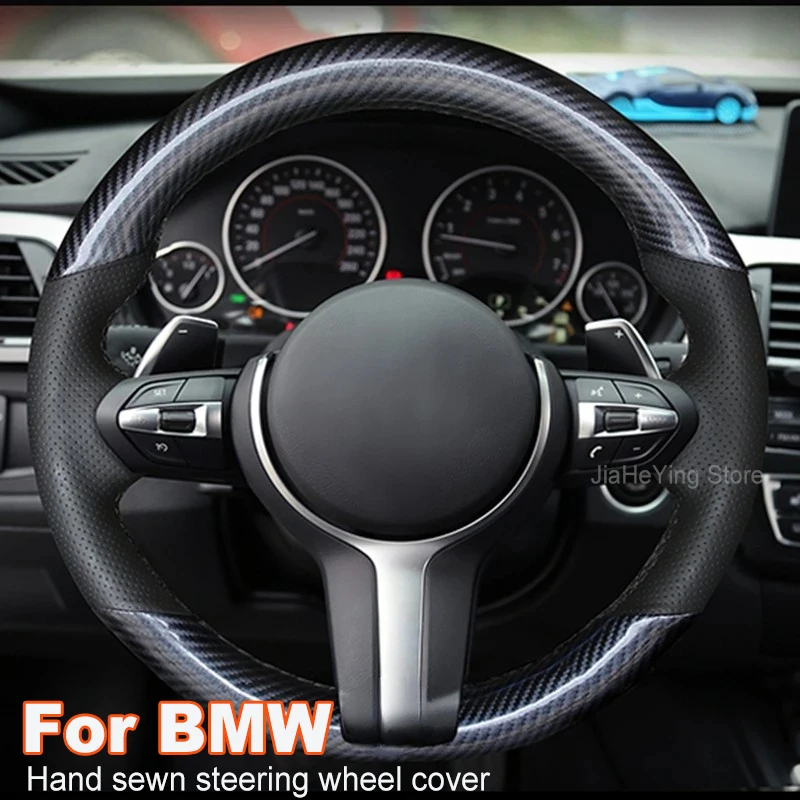 

Hand Sew Non-slip Genuine Leather Car Steering Wheel Cover For BMW M Sport F30 M2 F87 M3 F80 M4 F82 F83 M5 Interior Accessories