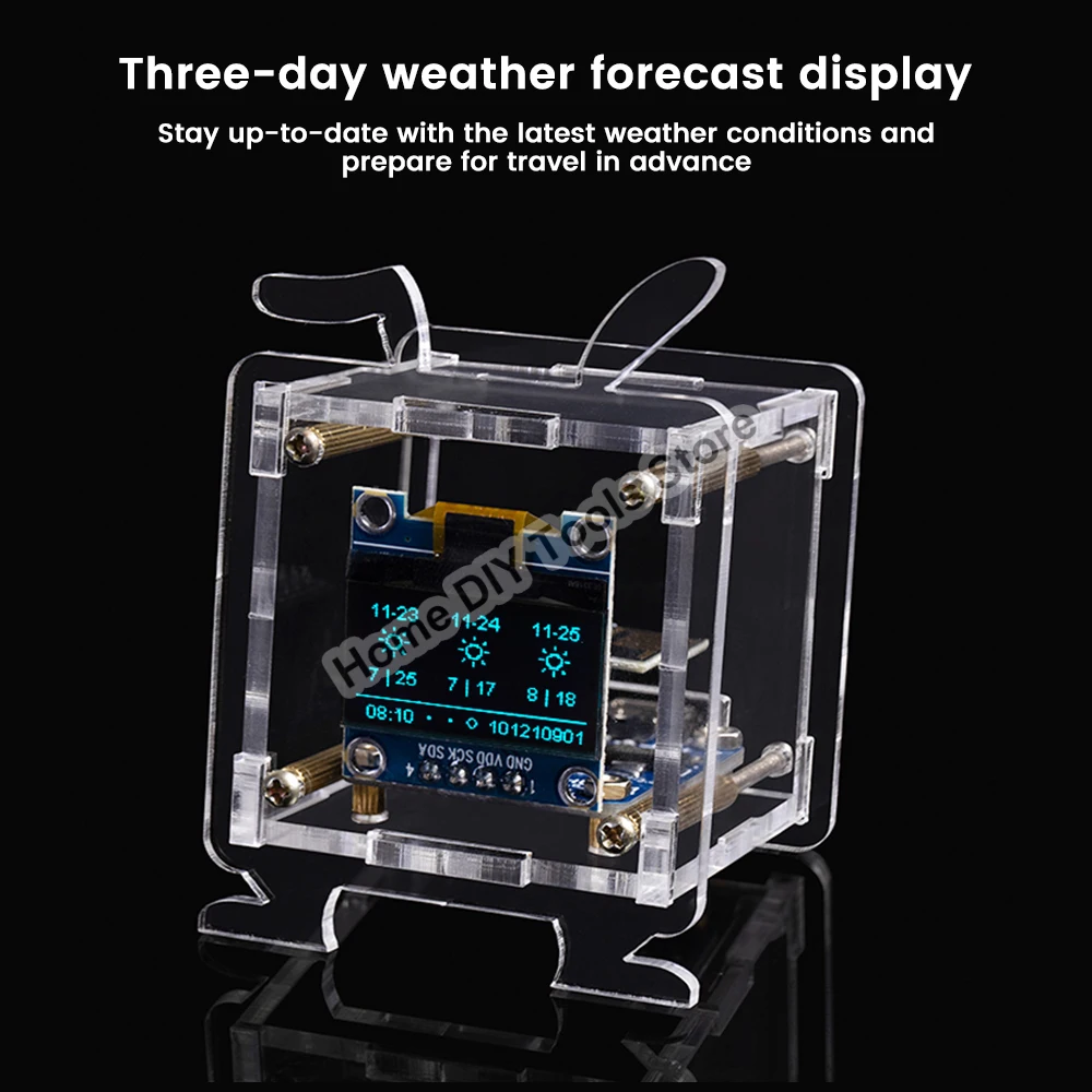 

ESP8266 0.96 inch OLED Display Module DIY LCD Screen WiFi Clock Module IIC I2C Interface ESP12F with Weather Forecast