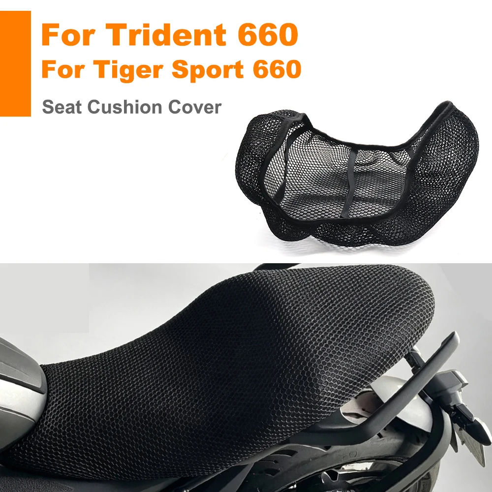 For Trident 660 2021-2023 Tiger Sport 660 Motorcycle Accessories Sunscreen Breathable 3D Heat Insulation Net Seat Cover