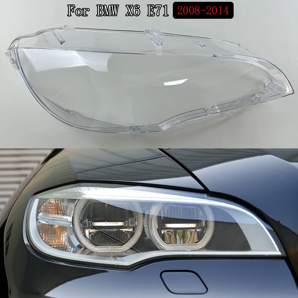 

For BMW X6 E71 2008 2009 2010 2011 2012 2013 2014 Headlamp Shell Lens Headlight Cover Transparent Lampshade Head Lamp Plexiglass