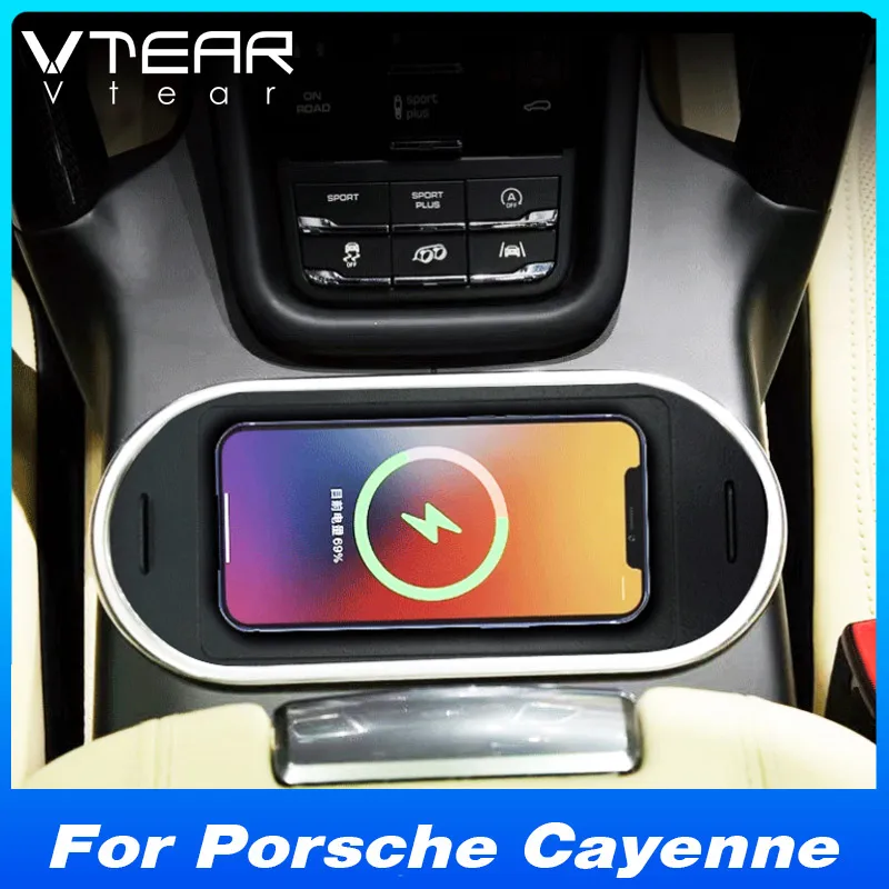 

For Porsche Cayenne 2011-2017 Car Wireless Charger Fast Cell Phone Charging Plate Adapter Interior Modification Accessories