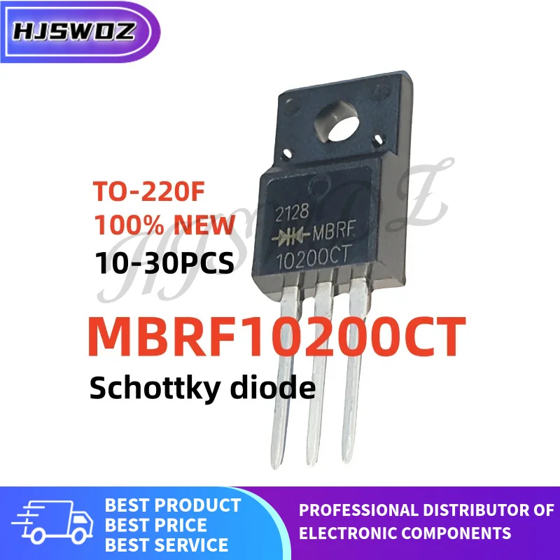 10-30PCS MBRF10200CT MBRF10200 MBRF 10200CT TO-220F Schottky Rectifiers Brand New In Stock