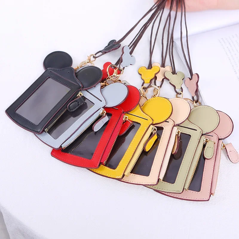 Disney Mickey Mouse Card Holder Luxury ID Card Work Card Case Bus Card Holder Cartoon Passport Cover Buisness Card Holder