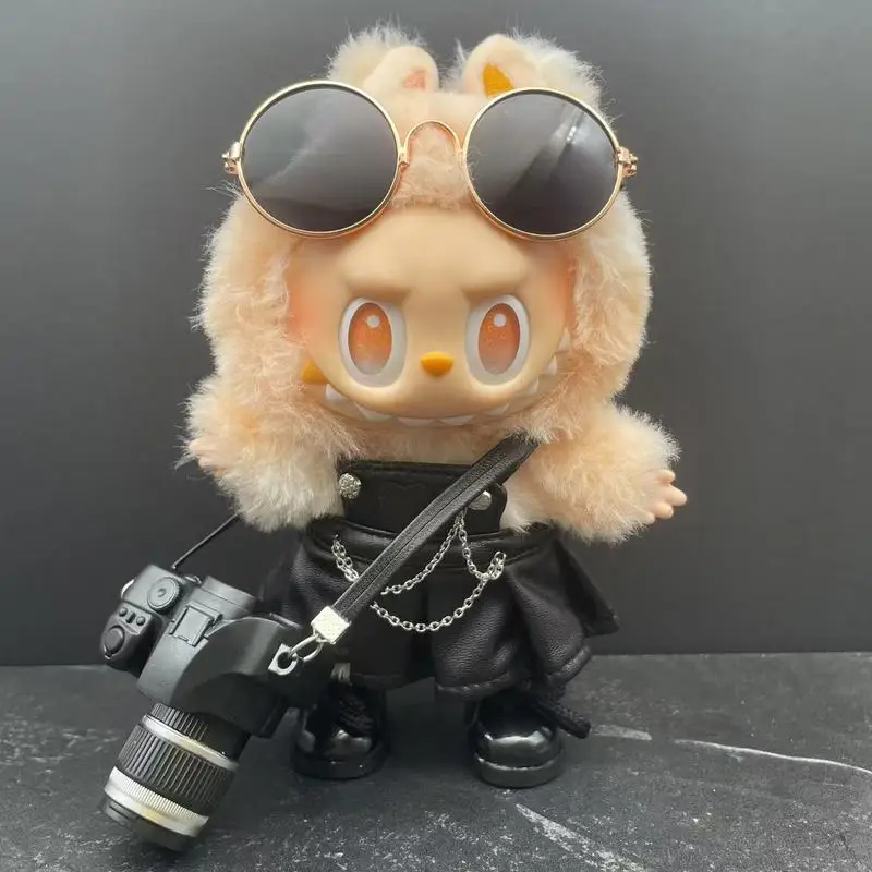 

Только одежда, крутой и пряный комплект кожаной одежды для девочек, детская одежда, макарон, сидящая кукла 17 см, универсальная кукольная одежда