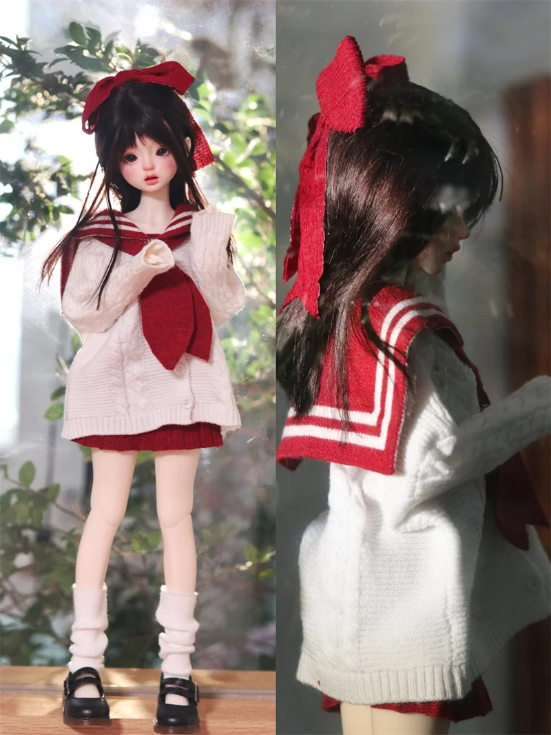 BJD Clothing 1/3,1/4, 4 color uniform set Twist knitted version of BJD doll accessories(no doll)