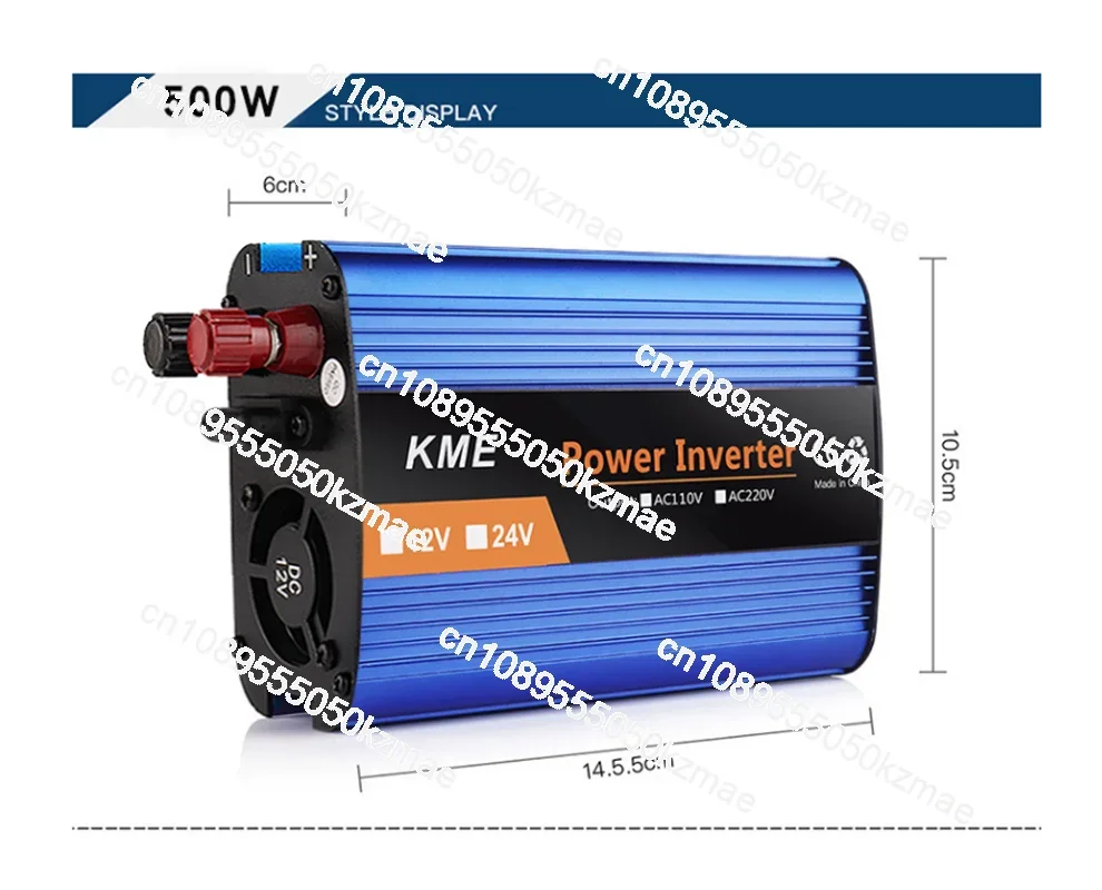 For 500W - 2400W 12V -220V Single Digital Display Smart Power Car Inverter Power Converter