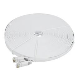 HOT-Cat 6 kabel Ethernet 100 stóp (30 metrów) i płaska Slim długi sieć internetowa LAN kable krosowe, Cat6 szybki komputer drutu