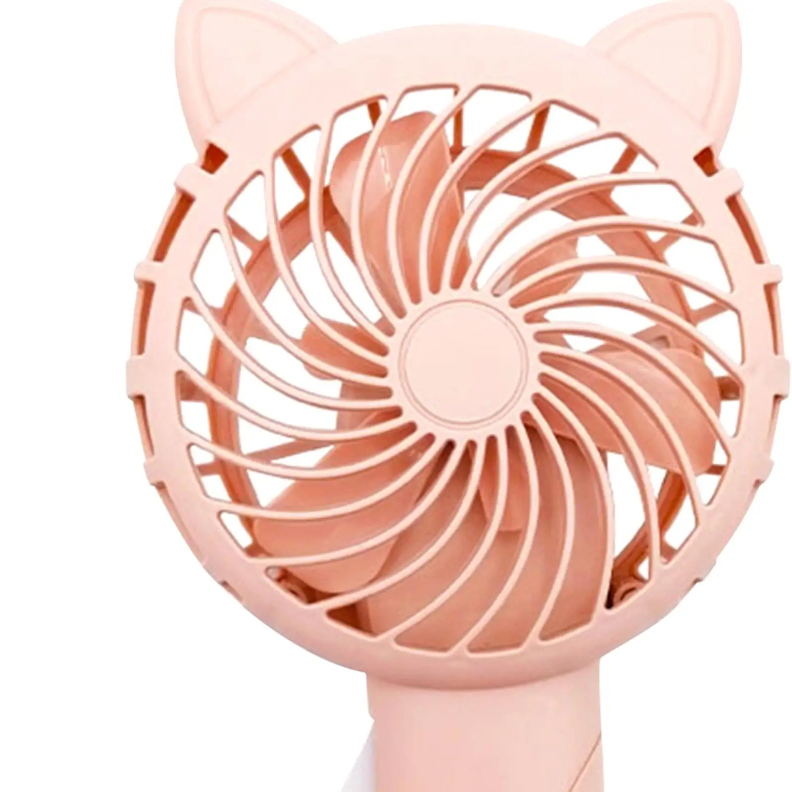 Manual Pocket Fan Hand Press Portable Cooling Fan for Summer Outdoor Travel No Battery Mini Fan for Kids Adults Cute Ear Design