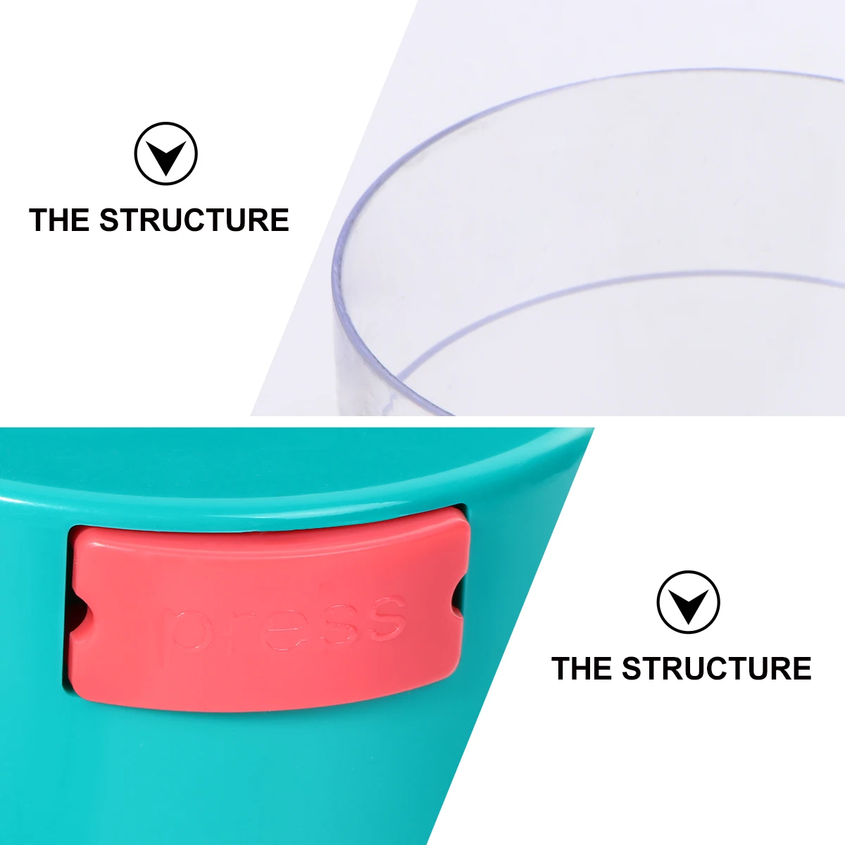 

2 Pcs Sealed Jar Food Storage Container Airtight Grains Tank Can Snack Holder Vacuum