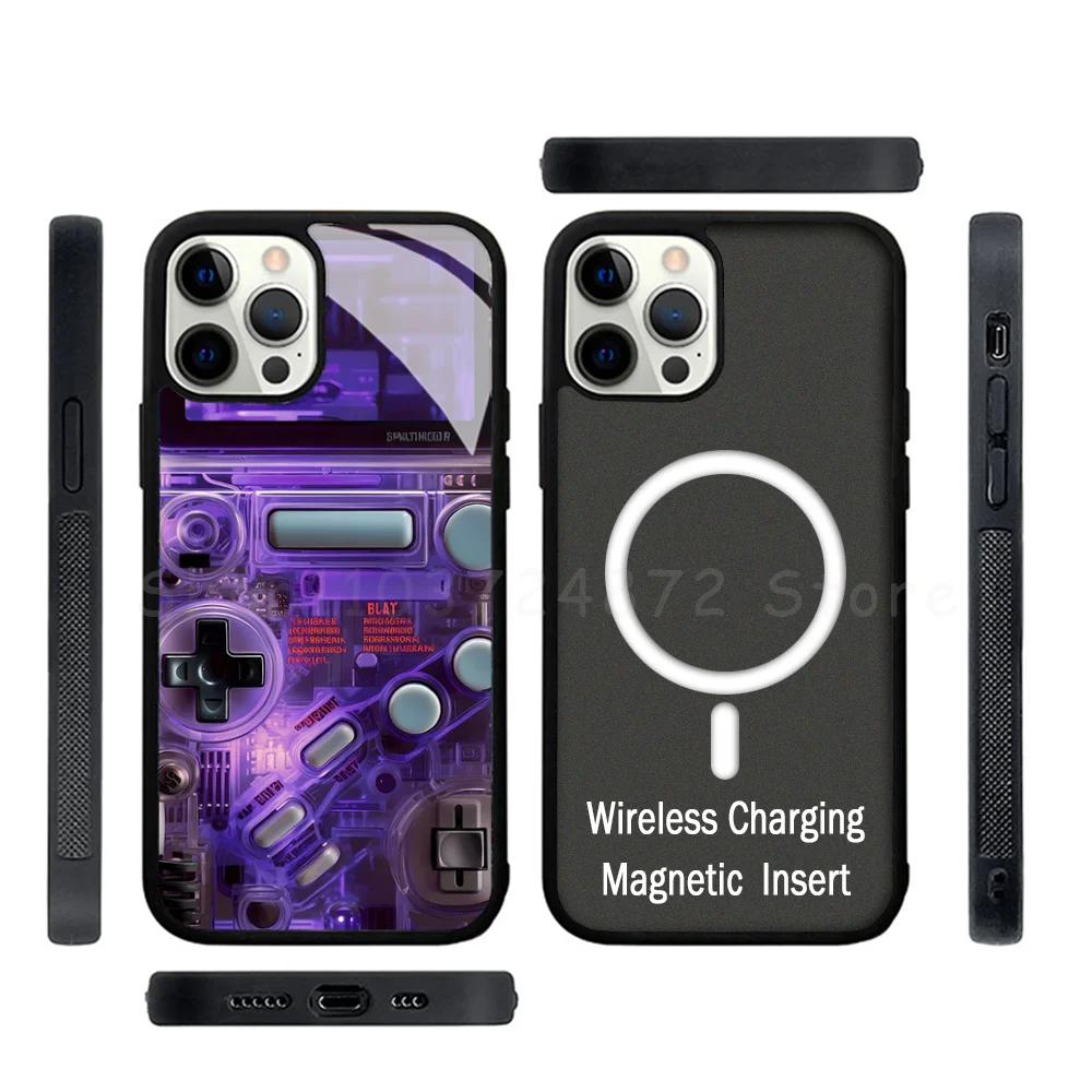 G-Gameboy Phone Case Strong Magnetic For IPhone 15 14 13 Pro Max Mini Alex Mirror For Magsafe Wireless Charging Cover