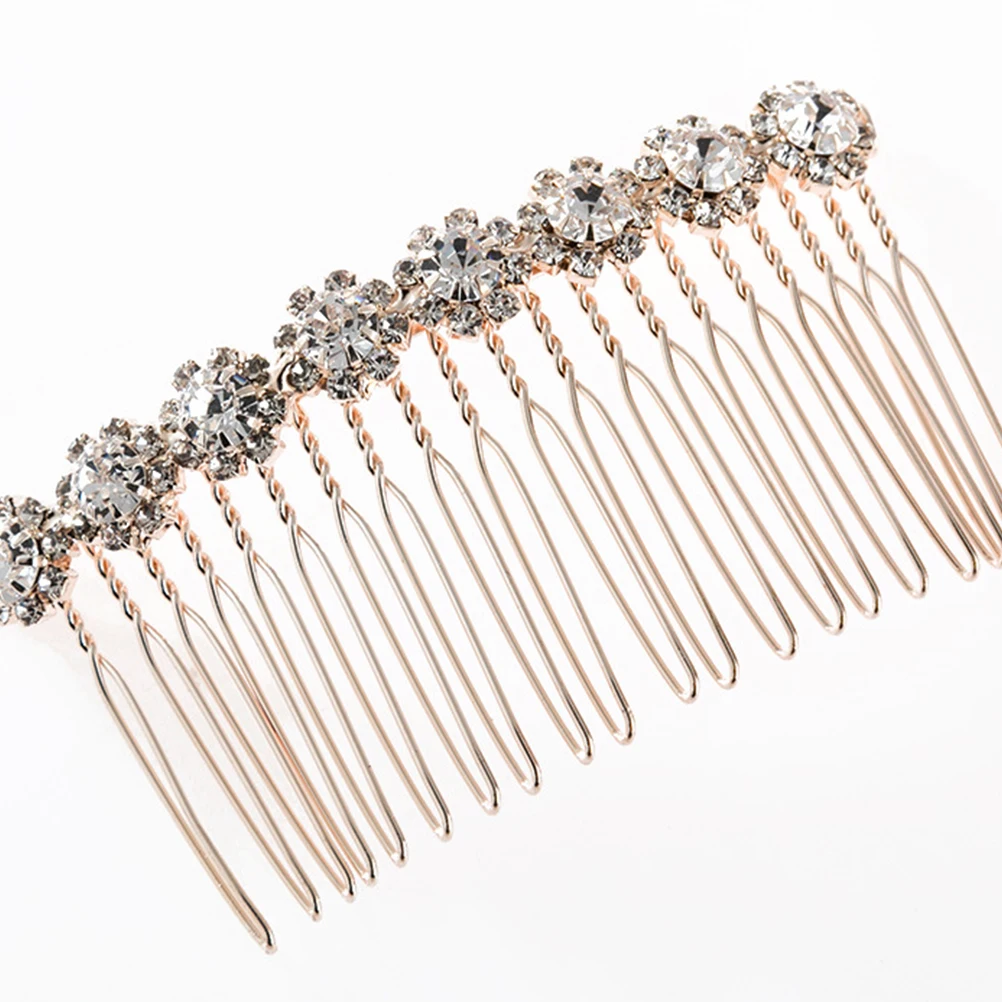

4pcs Sunflower Hair Comb Premium Alloy Rhinestone Headdress Elegant Party Wedding Accessories Women Insert Creative