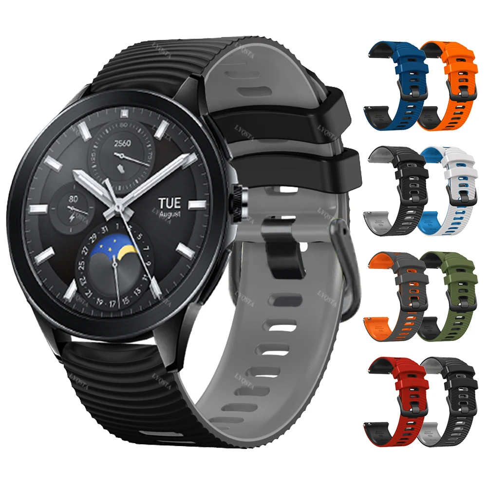 

Ремешок силиконовый для Xiaomi Watch 2 Pro/Watch S1 Active, браслет для наручных часов, 22 мм