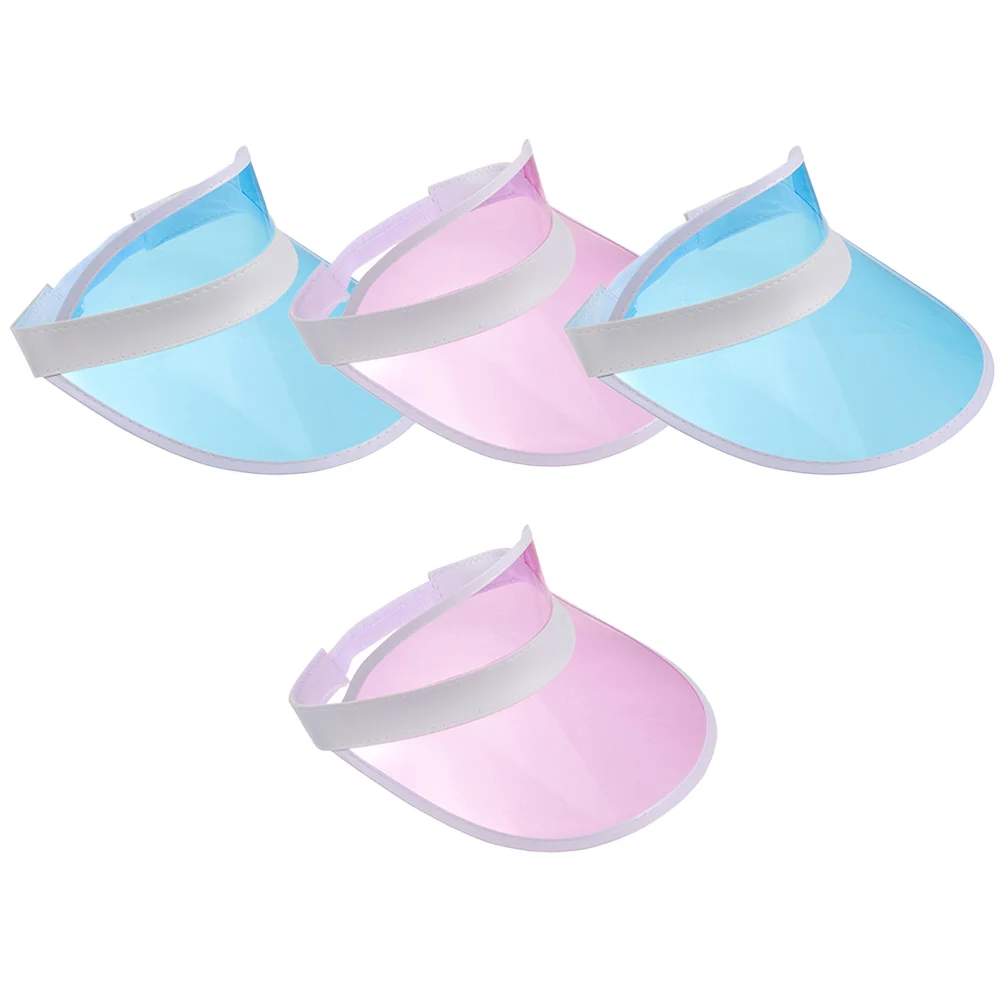 

4 Pcs Hats Visor Multifunctional Ultraviolet Light Visors Plastic for Women Beach Man Womens Wide Brim