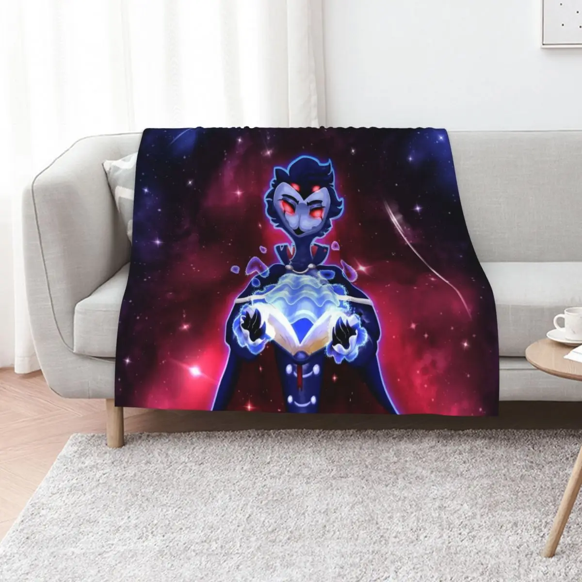 

Stolas With Portal (Helluva Boss) Throw Blanket Kid'S Vintage Sofa Throw Cute Plaid Blankets