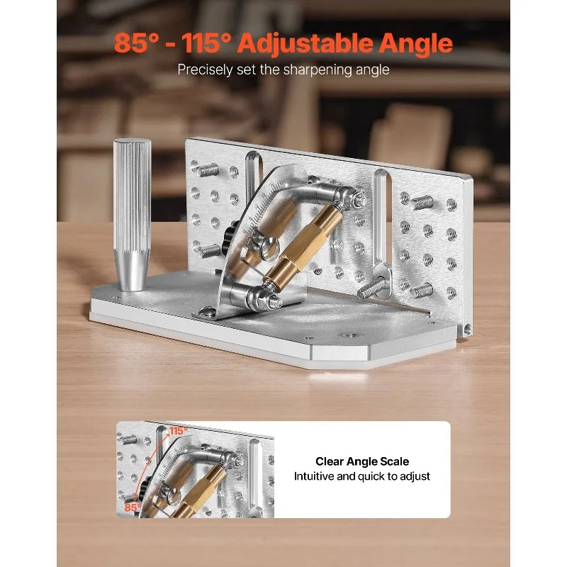 

Ленточная шлифовальная машина Приспособление для заточки ножей 85 ° - 115 ° Регулируемый угол