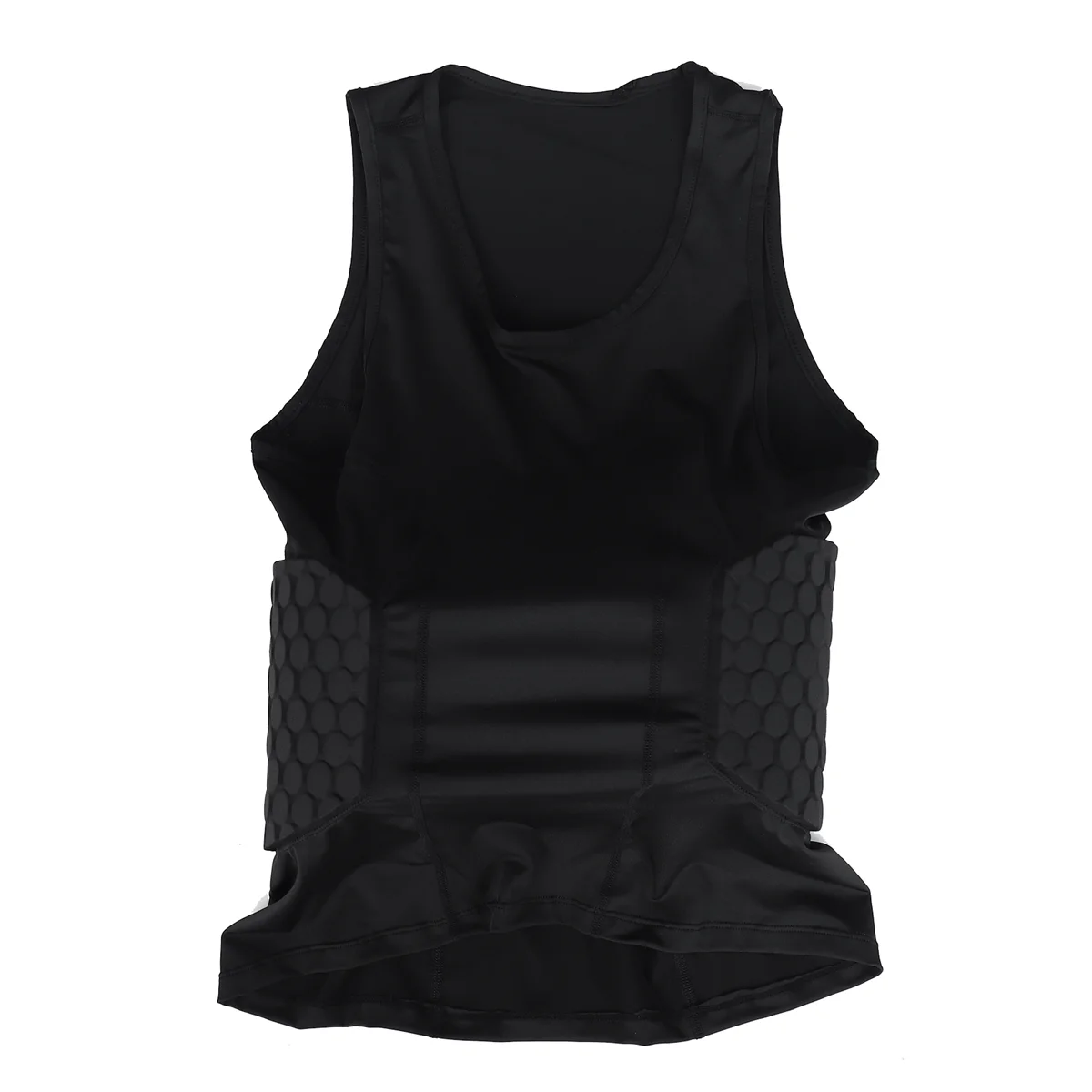 Men's Rib Protector Padded Vest Compression Shirt Training Vest with 3-Pad for Football