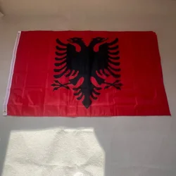 YIXIN Albania Flag 3x5 ft Flag of Albania 90x 150cm High Quality Double printed hanging Polyester Albania National Flag