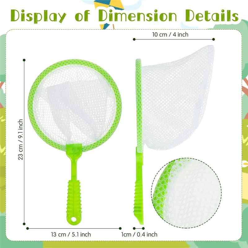 ABXE-24 Pcs Butterfly Bug Net For Kids Insect Collecting Net Bug Catcher Fishing Net Science Nature Exploration Tools