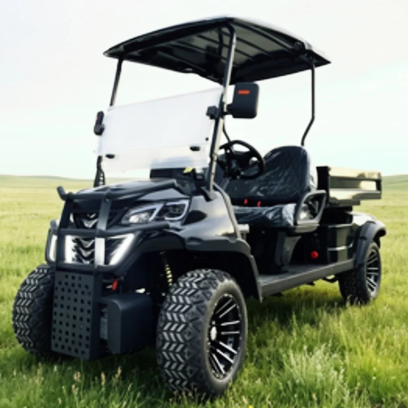 Multi-Color Light Flash Deach Off-Road 72V Lithium Battery Electric Golf Cart With 14-Inch Off-Road Tires Rear Cargo Box Bumper