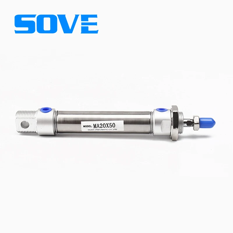 Original MA 16/20 Series Air Pneumatic  Stainless Steel Body Standard Double Acting Mini Pneumatic Cylinders air Piston