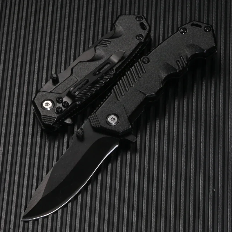 Stainless steel outdoor knife, camping self-defense knife, high hardness multifunctional folding knife