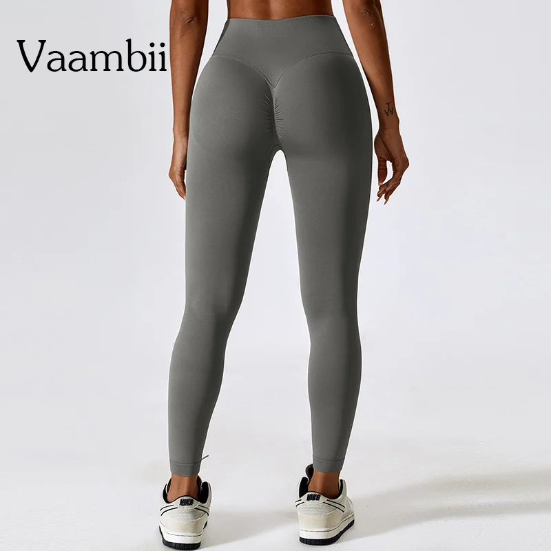 Pantaloni sportivi collant Leggings Fitness senza cuciture abbigliamento donna vita alta Scrunch Butt palestra Legging Push Up Yoga pantaloni Active Wear